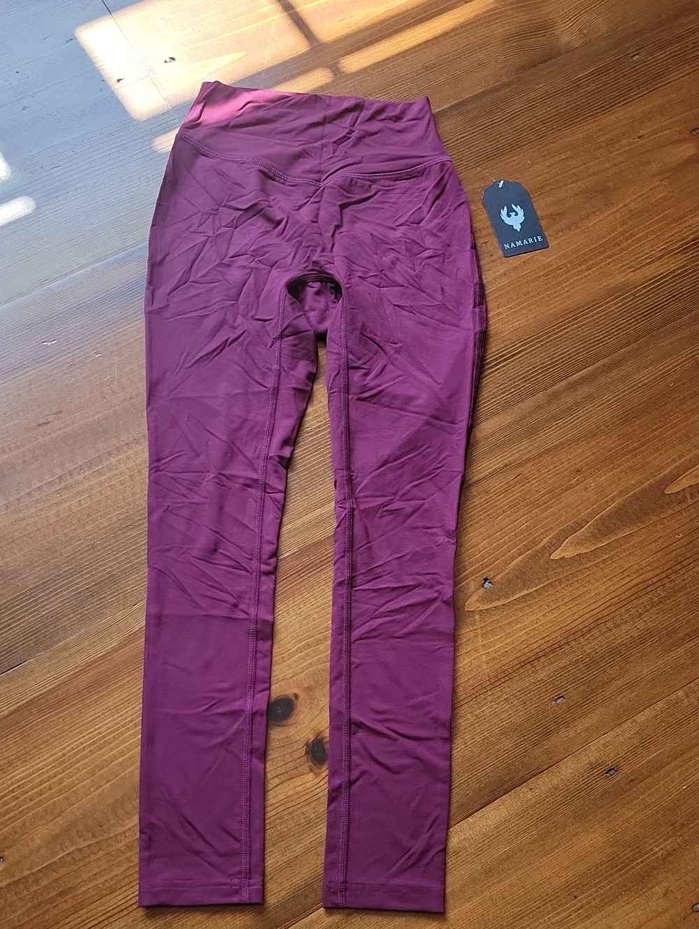 Namarie High-Waist Burgundy Leggings - XS
